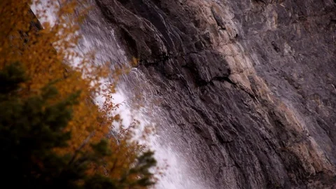 Waterfall close up from the side Stock Footage 101988267