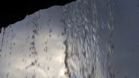 Waterfall Close Sky Stock Footage 98680137