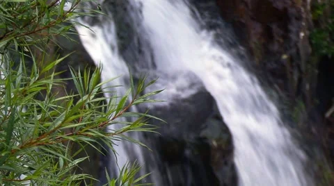 Waterfall closeup Stock Footage 1055164