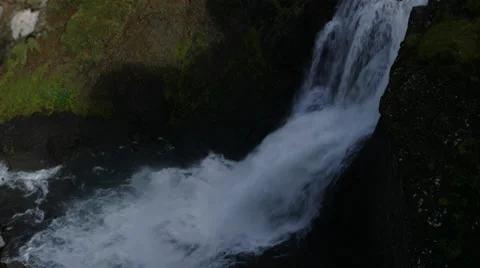 Waterfall closeup on Iceland Video stock 38030501