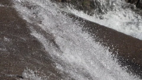 Waterfall closeup. Jets of falling water | Stock Video | Pond5