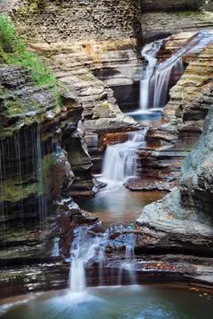 Waterfall closeup Stock Photos