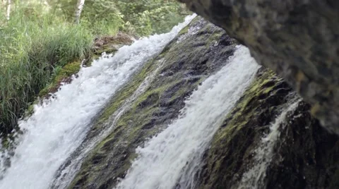 Waterfall closeup in super slow motion Vídeo Stock 52966732