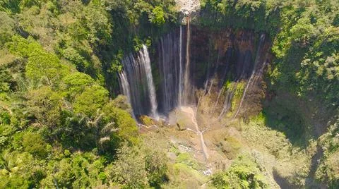 Waterfall Coban Sewu Java Indonesia Stock-Fotos