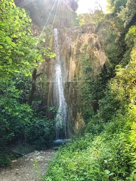 Waterfall on Corfu Foto stock