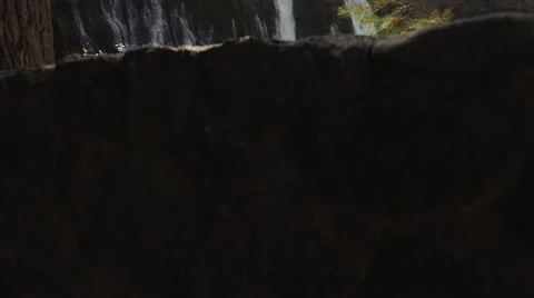 Waterfall Crane Reveal Stock Footage 46216846