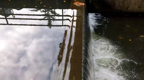 The waterfall on the creek Stock Footage 58622948