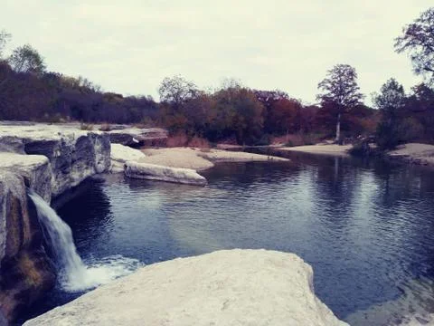 Waterfall at the creek Foto stock
