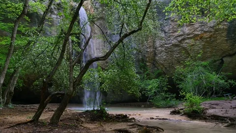 Waterfall in Crimea Stock Footage 84564531