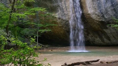 Waterfall in Crimea Stock Footage 94373288