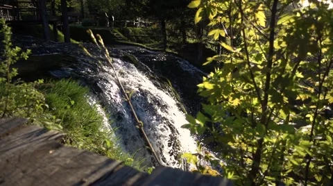 Waterfall off an Croatian Dock Video stock 66299839
