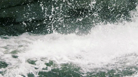 Waterfall CU slow motion 2 Stock Footage 32074506
