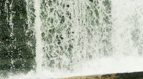 Waterfall CU slow motion 5 Stock Footage 32099028