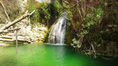 Waterfall in Cyprus. Stock Footage 175301128