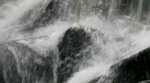 Waterfall on dam close up Stock Footage 742840