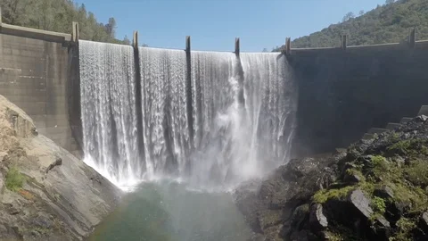 Waterfall Dam Stock Footage 87158045