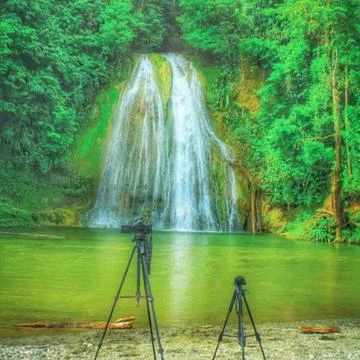 Waterfall in debt 写真素材