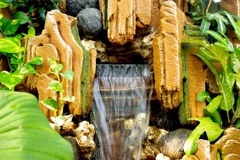 Waterfall decoration Stock Photos