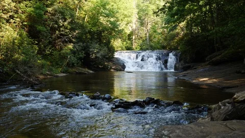 Waterfall Deep in the Mountains Vídeo Stock 108812492