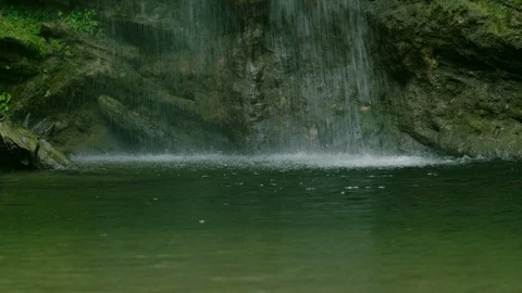 Waterfall deep in Trinidad’s Rainforest Stock Footage 92989750