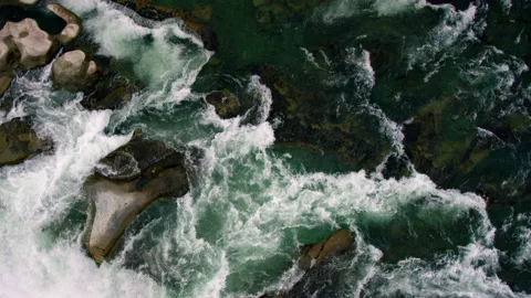 Waterfall detail in slow motion Stock Footage 155465655