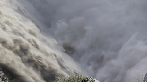 Waterfall dettifoss Stock Footage 77164060