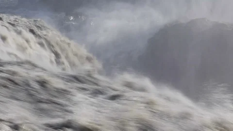 Waterfall dettifoss Stock Footage 77164079