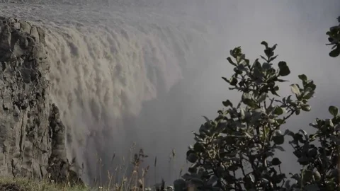 Waterfall dettifoss Stock Footage 77164083