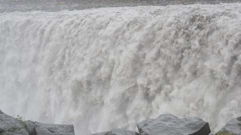Waterfall Dettifoss on Iceland Stock Footage 48221100