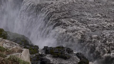 The waterfall Dettifoss in Iceland Stock Footage 318728343