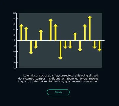 Waterfall diagram UI element template 스톡 일러스트
