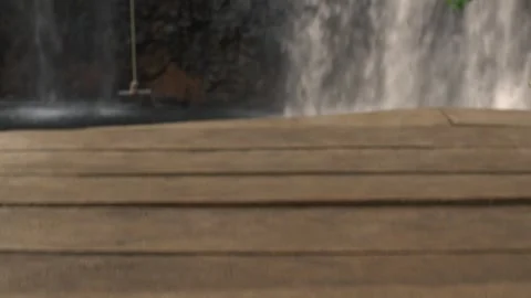 Waterfall Diving Platform Climb Video stock 335897462