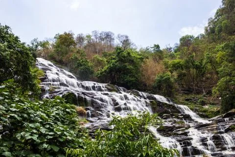 Waterfall in Doi Inthanon national park, Chiang Mai, Thailand Stock Photos