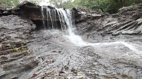 Waterfall, Dolly shot Stock Footage 52844535