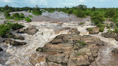 Waterfall (Don Det - Laos) Stock Footage 276634327