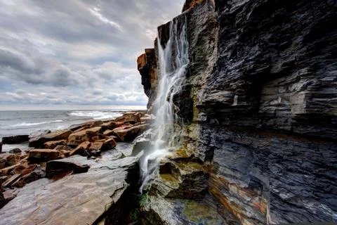 Waterfall dorset Stock Photos
