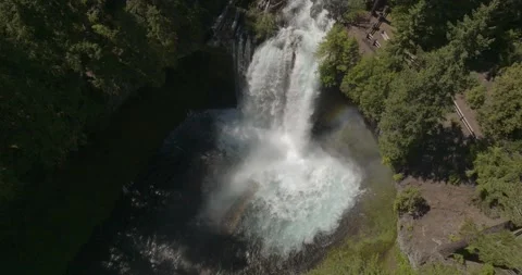 WaterFall Drone Aerial View Stock Footage 221101312