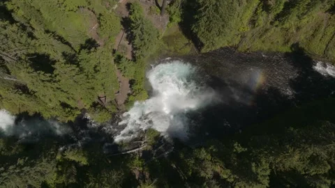 WaterFall Drone Aerial View 库存影片 335343836