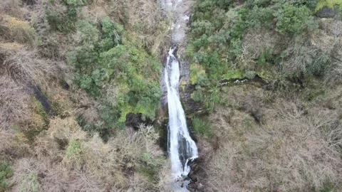 Waterfall drone 스톡 동영상 263797677