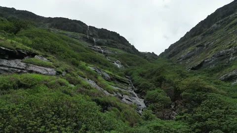 Waterfall Drone Footage 4K Stock Footage 200830099
