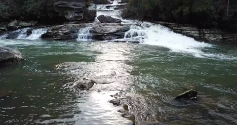 Waterfall Drone Footage Stock Footage 133803619