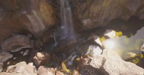 Waterfall Drone Movement Stock Footage 82706983