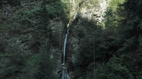 Waterfall Drone Shot Stock Footage 95004859