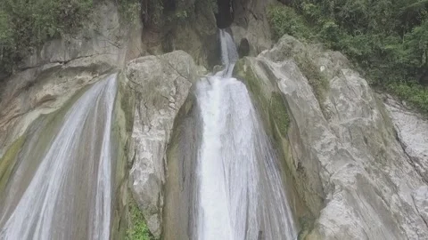 Waterfall Drone Shot Stock Footage 185918084
