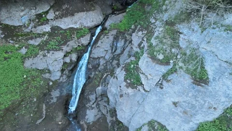 Waterfall drone shot Video stock 238595943