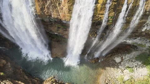 Waterfall drone shot Stock Footage 239266806