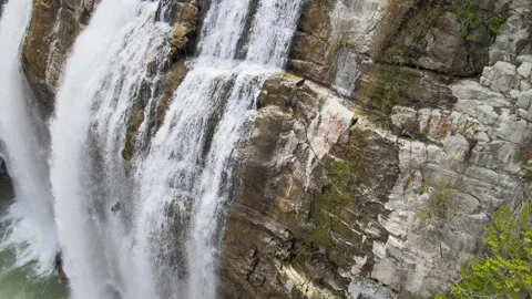 Waterfall drone shot Stock Footage 240189417