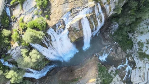Waterfall drone shot Video stock 240745734