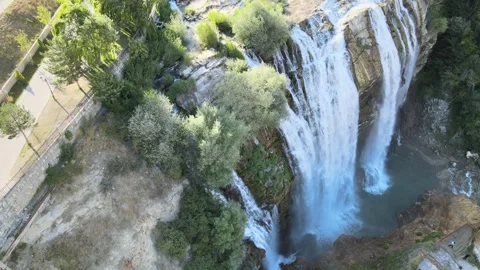 Waterfall drone shot Stock Footage 240748803