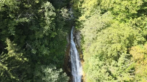 Waterfall drone shot Stock Footage 240769308